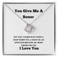 You Give Me A Boner| Love Knot Necklace