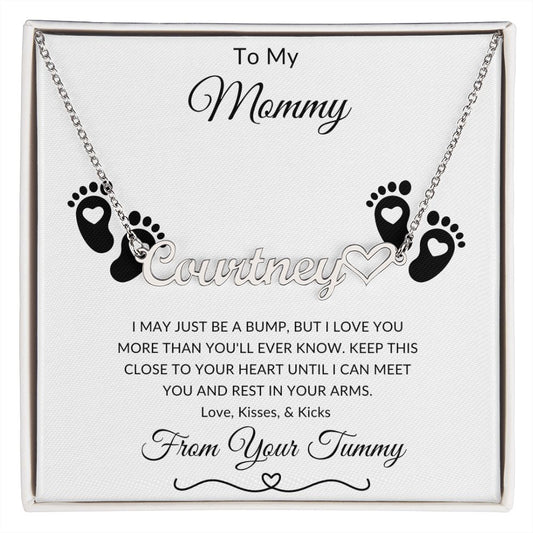 To My Mommy | Custom Name Heart Necklace